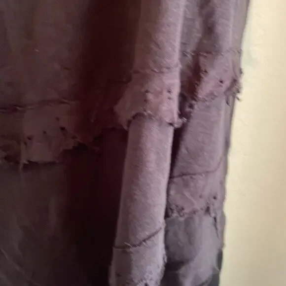 Iro Boham distressed slub linen jersey tank black L